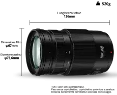 Foto principale Panasonic Obiettivo Lumix G 100-300mm F4-5,6 II