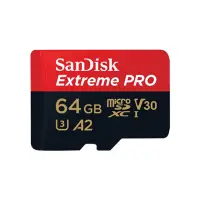 Foto principale Sandisk Micro SD Extreme Pro 64GB XC + adattatore SD Cod. SDSQXCU-064G-GN6MA
