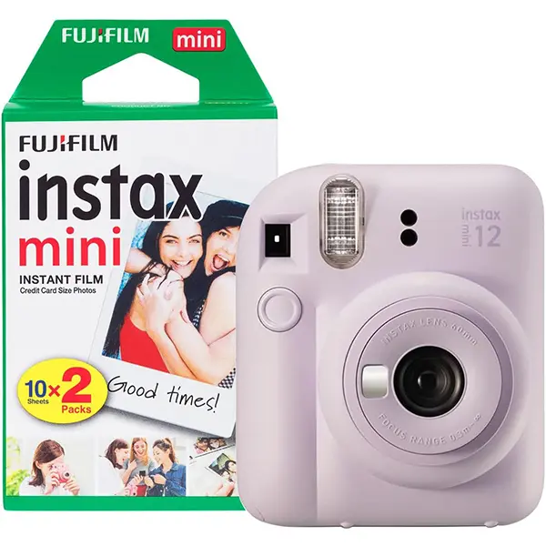 Fujifilm Instax Mini 12 Purple + 1 Pellicola da 20 foto, Fotocamera a  stampa immediata fotografia fotocamere istantanee-analogiche in offerta su  GENIALPIX