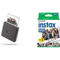 Foto principale Fujifilm Instax LINK WIDE Mocha Gray + Pellicola Wide Bipack 20 foto Stampante per Smartphone