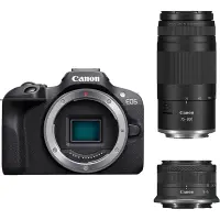 Foto principale Canon EOS R100 Kit 18-45mm + 75-300mm RF Garanzia Ufficiale Canon