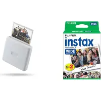 Foto principale Fujifilm Instax LINK WIDE Ash White + Pellicola Wide Bipack 20 foto Stampante per Smartphone