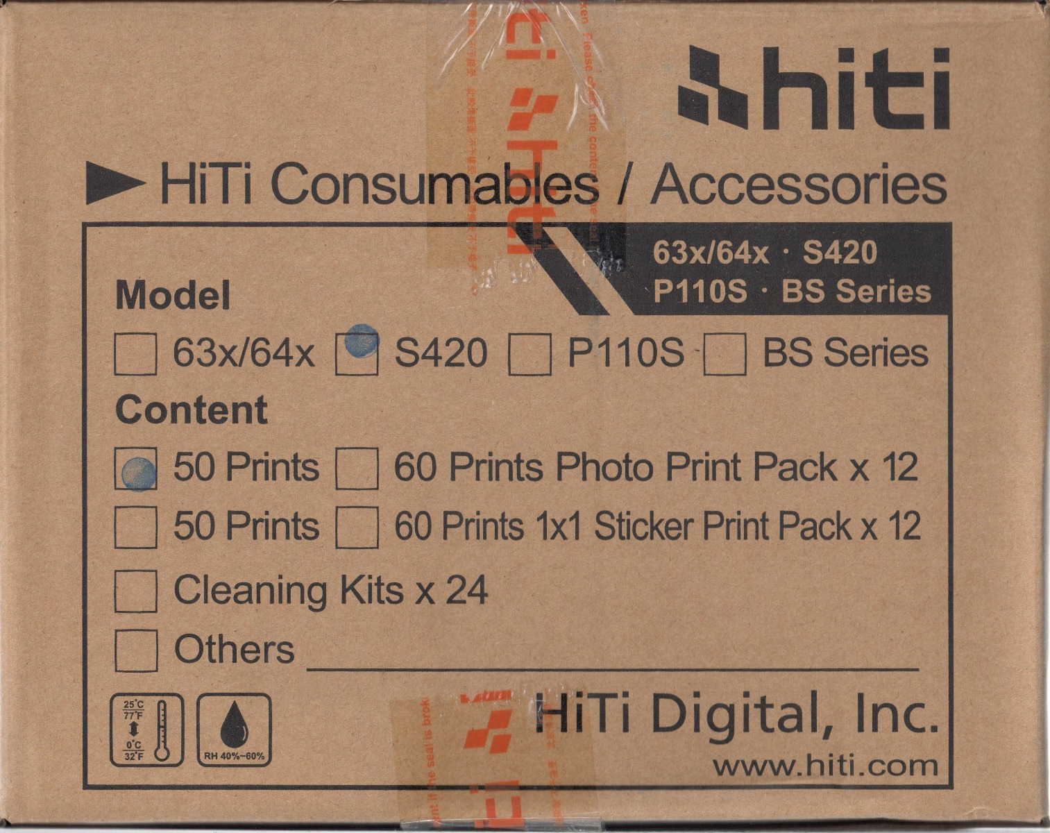 Foto principale HiTi S420 Carta + Ribbon 10X15 SCATOLA 12 CONFEZIONI A50 (Tot. 600 Stampe)