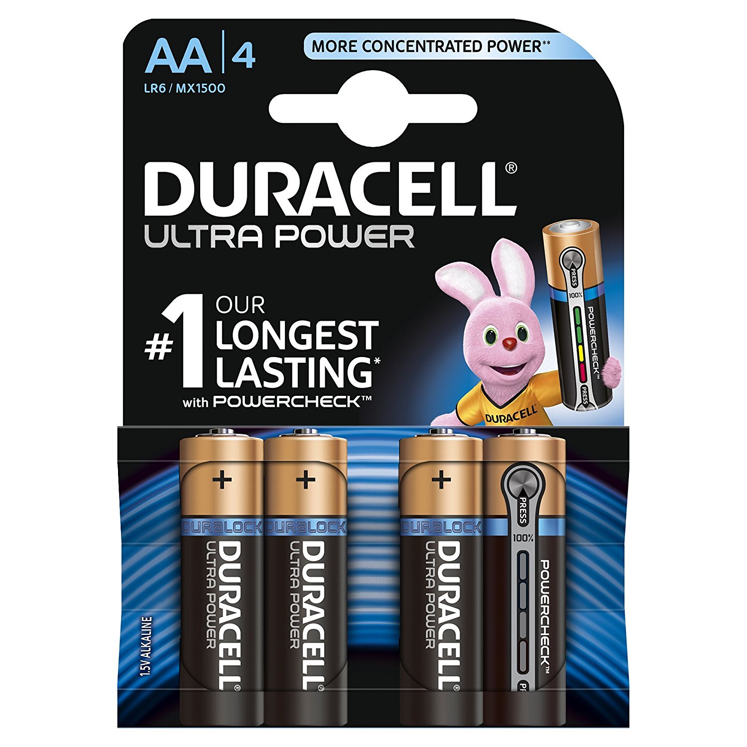 Foto principale Duracell MX 1500 Ultra Power LR6 Batteria Stilo Blister A4