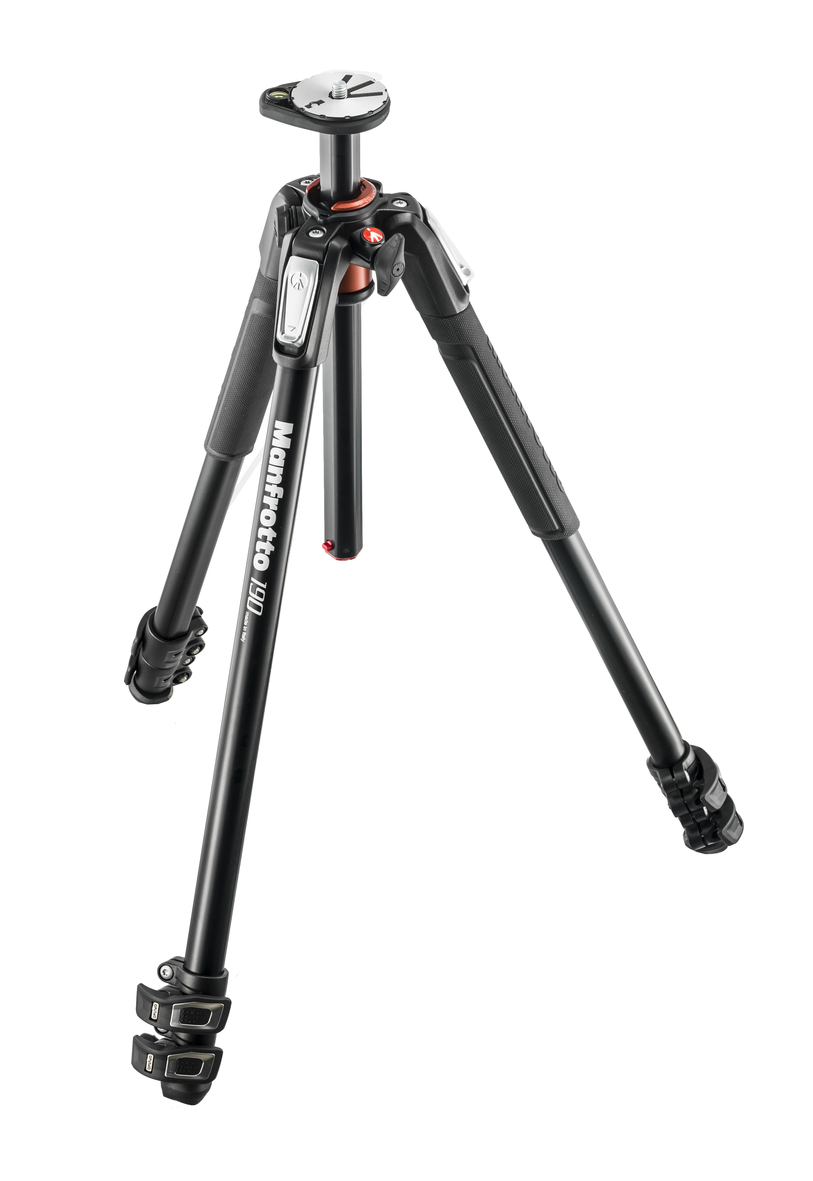 Foto principale Manfrotto Treppiedi MT190XPRO3 Nero - Cavalletto 3 sezioni in alluminio
