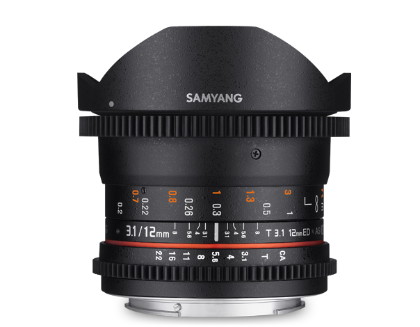 Foto principale Samyang Obiettivo 12mm T3.1 ED AS NCS VDSLR Fish-Eye per Canon Garanzia Fowa