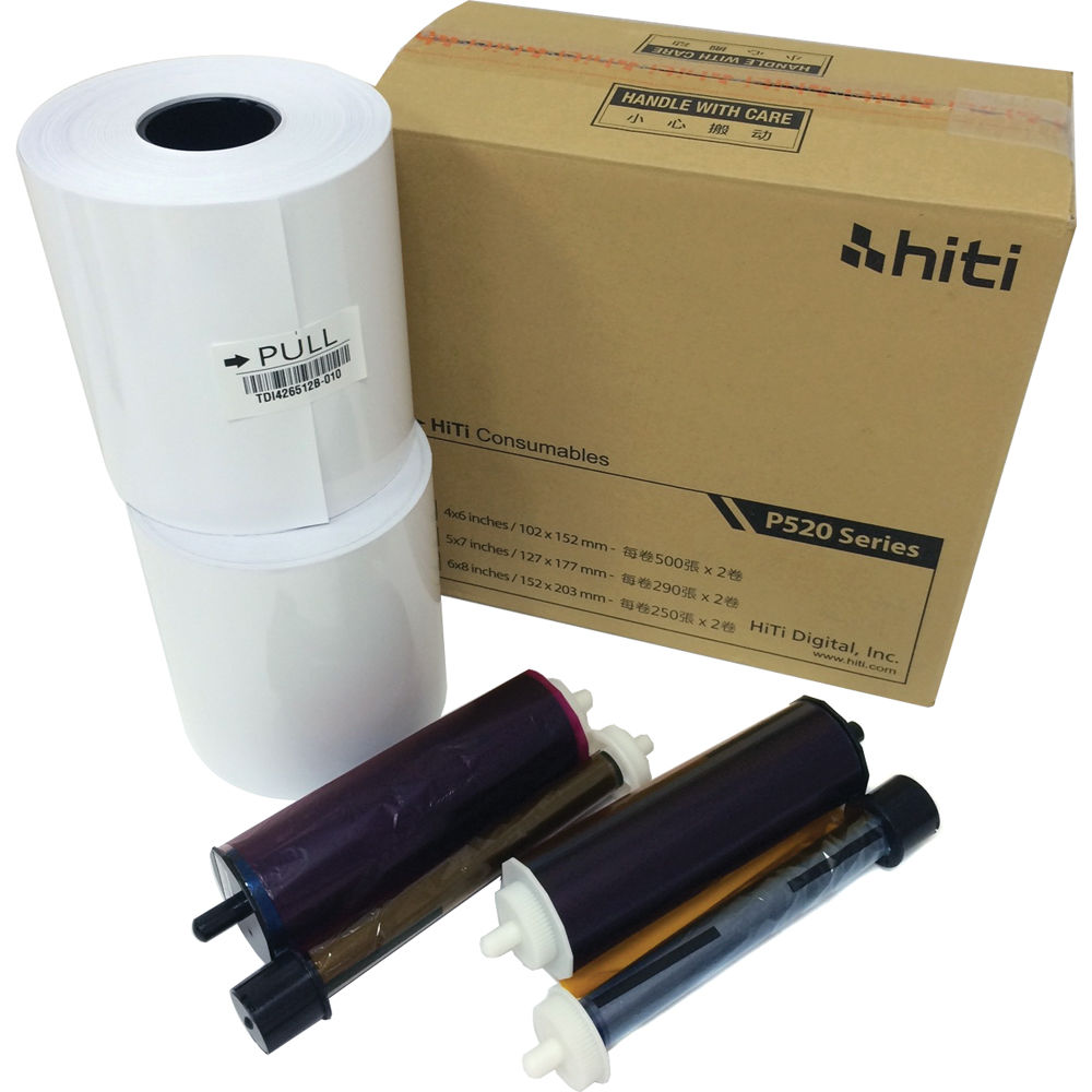 Foto principale HiTi P520 4x6 Carta e Ribbon per 1000 Stampe 10X15 per Stampante P520 e P525L