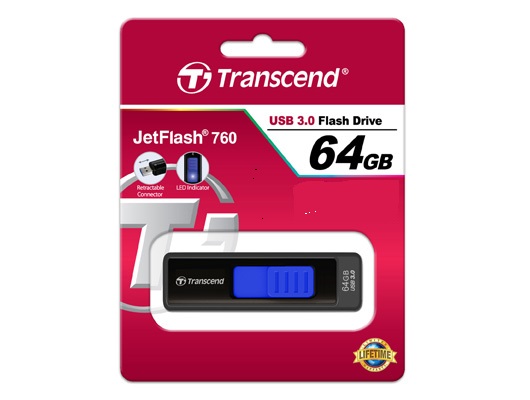 Foto principale Transcend JetFlash 760 64GB TS64GJF760 - Chiavetta USB 3 Retrattile
